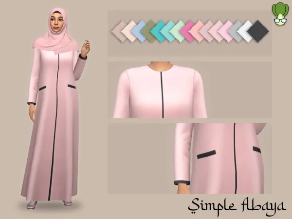 Maxis Match Simple Abaya 4 by thesimsresource - The Sims 4 Custom Content