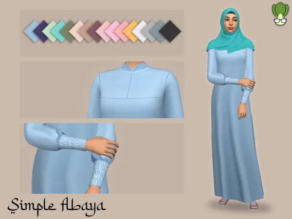 Maxis Match Simple Abaya 5 by kapakijo - The Sims 4 Custom Content
