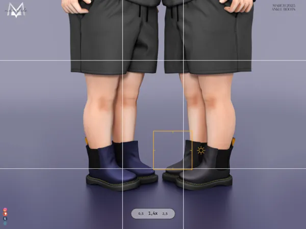 Alpha Ankle Boots (Toddler) by mermalade - The Sims 4 Custom Content