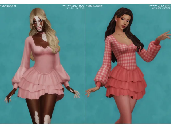 Maxis Match BAILARINA DRESS by simsfinds - The Sims 4 Custom Content