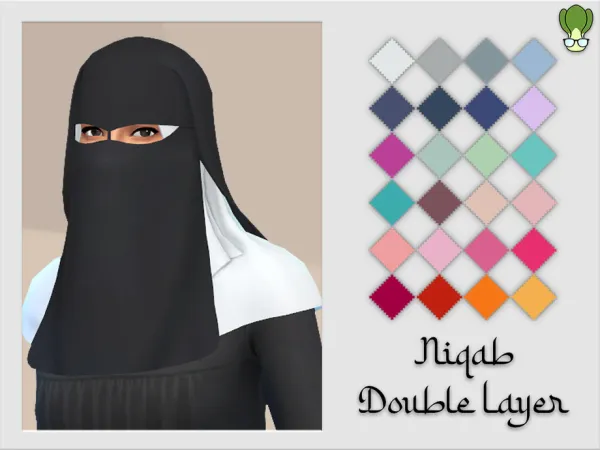 Maxis Match Niqab Double Layer 1 by kapakijo - The Sims 4 Custom Content