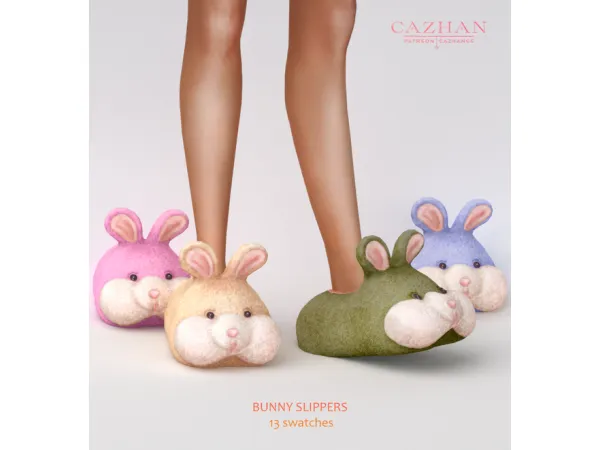 Alpha [BUNNY SLIPPERS] shoes by cazhancc - The Sims 4 custom content