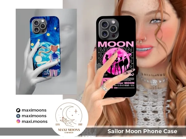 Alpha Sailor Moon Phone Cases - The Sims 4 Custom Content