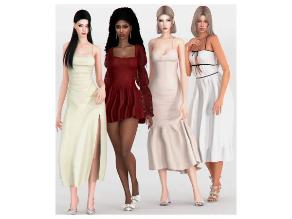 Alpha Enchanted Dresses Set by backtrackcc - The Sims 4 Custom Content