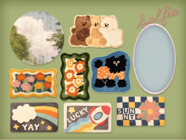 jacky93sims Astra Mirror and Light and some Rugs - The Sims 2 Custom Content