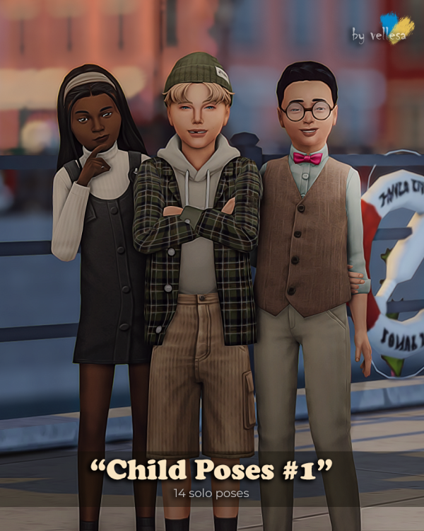 Mix Pose Pack Child Poses 1 by simsfinds - The Sims 4 Custom Content
