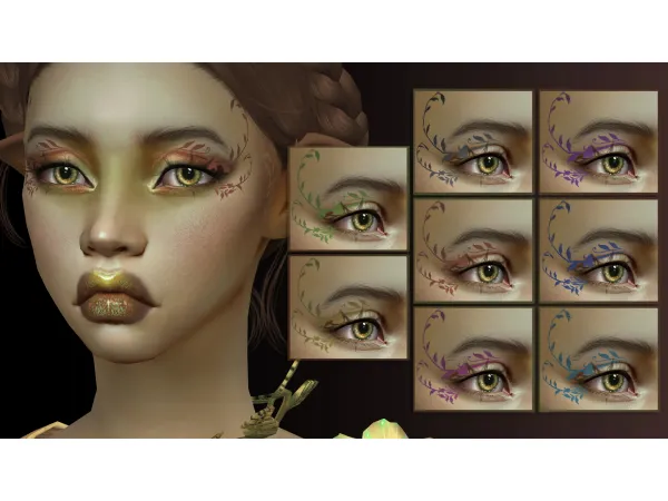 Mix FAIRY EYELINER HQ by EvilQuinzel - The Sims 4 Custom Content