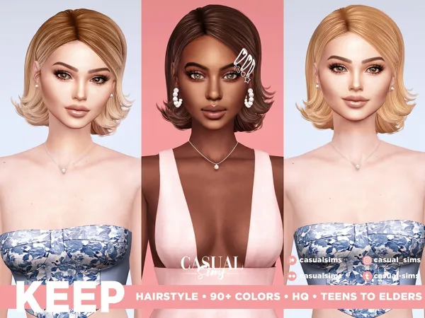 Alpha Keep Hairstyle [SIMSFINDS] by casualsims - The Sims 4 Custom Content