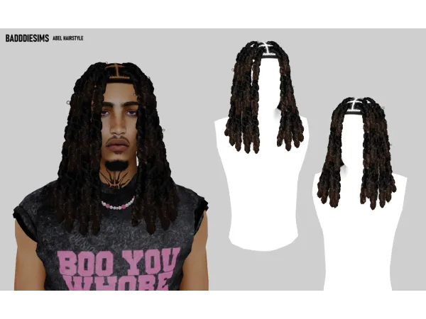 Alpha ABEL HAIRSTYLE by simsfinds - The Sims 4 Custom Content