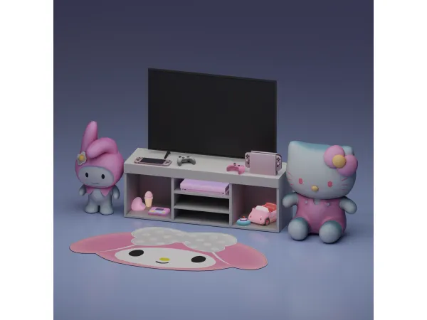 Gaming Hideway Set by SnootySims