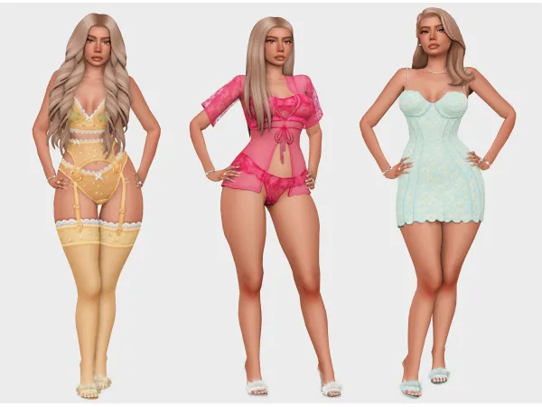 Maxis Match unique lingerie looks sims 4 lookbooks by boujeesimss - The Sims 4 Custom Content