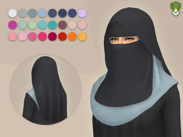 Maxis Match Niqab Hoodie 2 by thesimsresource - The Sims 4 Custom Content