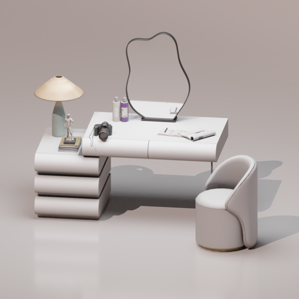 Maxis Match Blanc de Luxe Vanity by simsfinds - The Sims 4 Custom Content