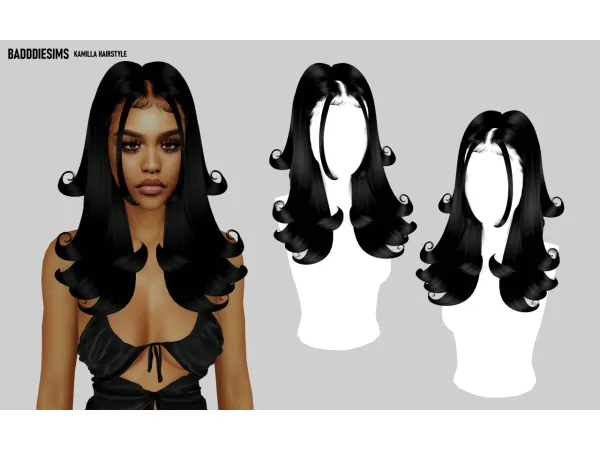 Alpha BADDDIESIMS KAMILLA HAIRSTYLE by simsfinds - The Sims 4 Custom Content