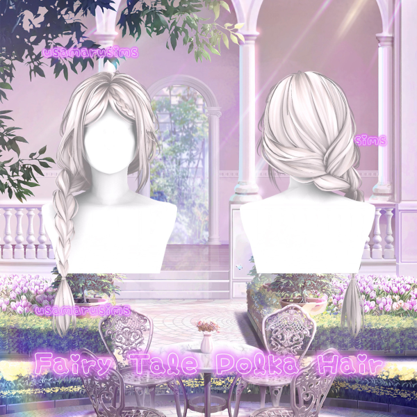 Mix Fairy Tale Polka Hair by simsfinds - The Sims 4 Custom Content