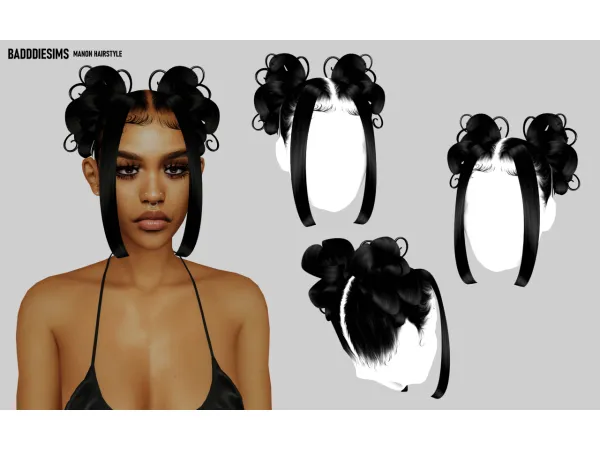 Alpha BADDDIESIMS MANON HAIRSTYLE by simsfinds - The Sims 4 Custom Content