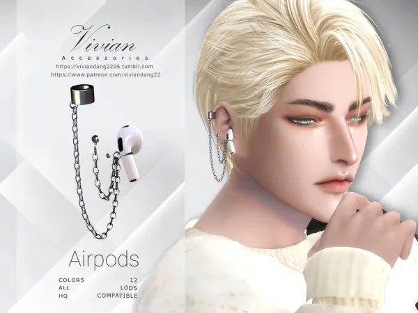 Alpha Airpods Earing by thesimsresource - The Sims 4 Custom Content