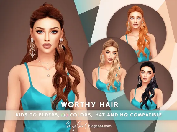Alpha Worthy Hair - The Sims 4 Custom Content