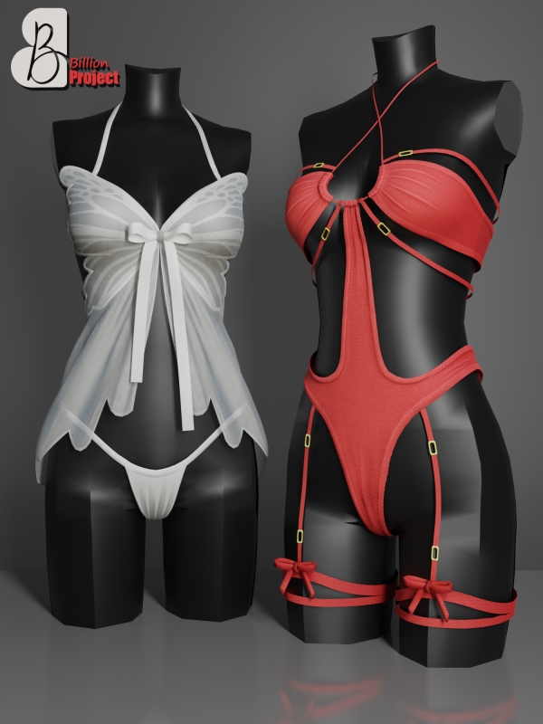 Alpha BillionProject Jenie Lingerie V2 BillionProject Linlin Lingerie by billion_project666 - The Sims 4 Custom Content