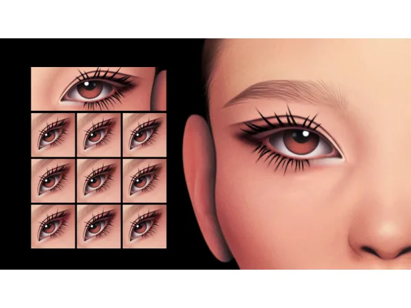 Maxis Match SMOKY WING EYELINER MC03 V2 by Cosimetic - The Sims 4 Custom Content