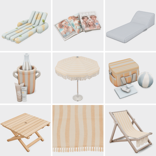 Maxis Match beach for the day sims 4 finds by simsfinds - The Sims 4 Custom Content