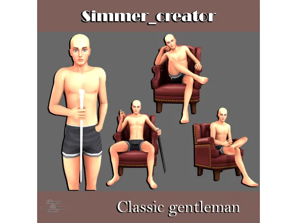 Mix Classic gentleman by Meow_creator - The Sims 4 Custom Content