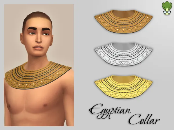 Maxis Match Egyptian Collar Necklace Usekh (M) by kapakijo - The Sims 4 Custom Content