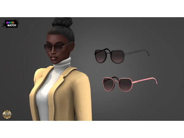 Maxis Match Rachel Set glasses by Modco Studios - The Sims 4 Custom Content