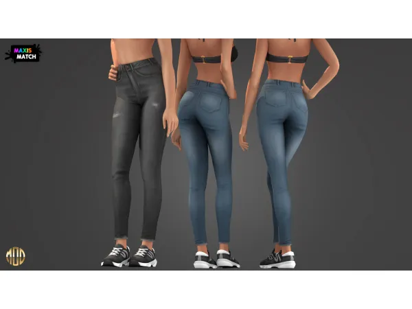 Maxis Match Rachel Set jeans by modcollective - The Sims 4 Custom Content