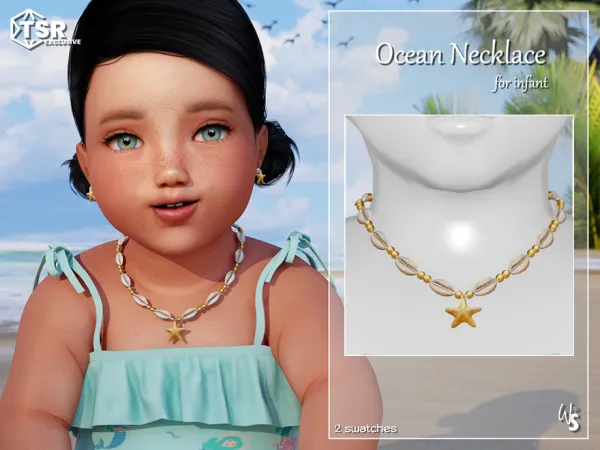 Alpha Ocean Necklace by wisteriasims - The Sims 4 Custom Content