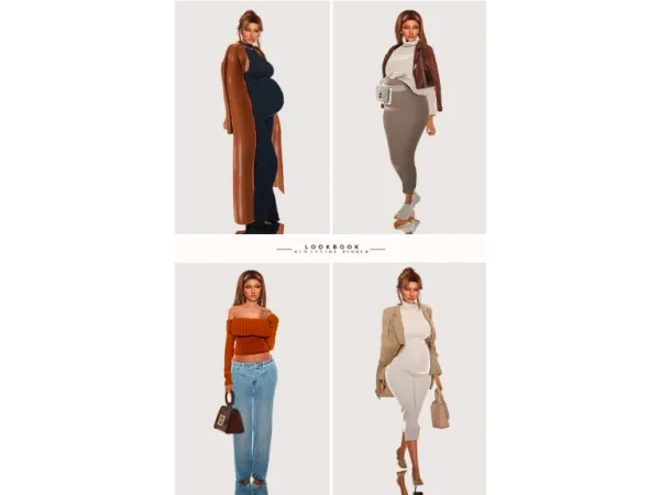Casual chic looks for your pregnant sims by Wannabe Simblr