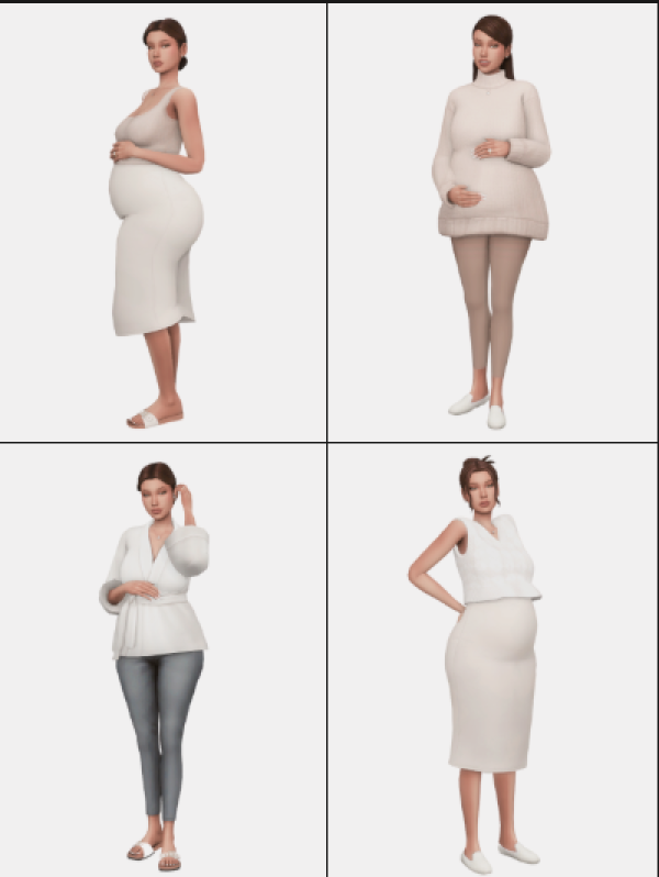 Maxis Match Amiras Maternity Outfits a lookbook by simsfinds - The Sims 4 Custom Content