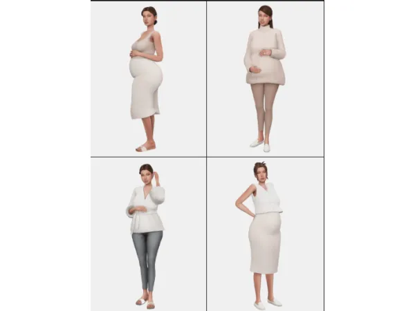 Maxis Match Amirau2019s Maternity Outfits a lookbook by Amelie - The Sims 4 Custom Content