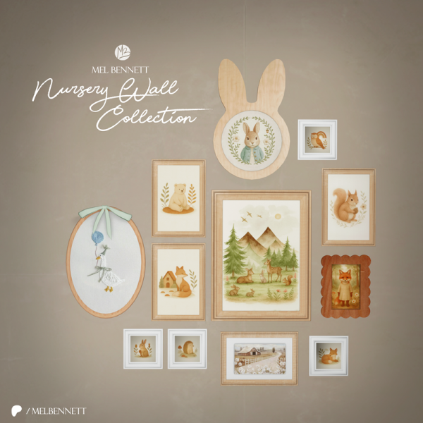 Mix Nursery Wall Collection by melbennett - The Sims 4 Custom Content