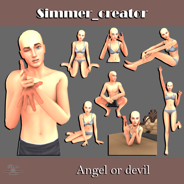 Mix Angel or devil by simmer_creator - The Sims 4 Custom Content