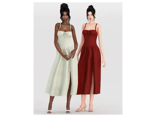 Maple Bustier Midi Dress by backtrackcc