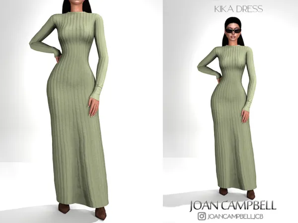 Alpha KIKA DRESS by thesimsresource - The Sims 4 Custom Content