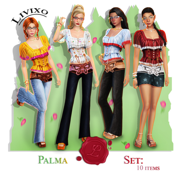 Maxis Match PALMA SET by simsfinds - The Sims 4 Custom Content