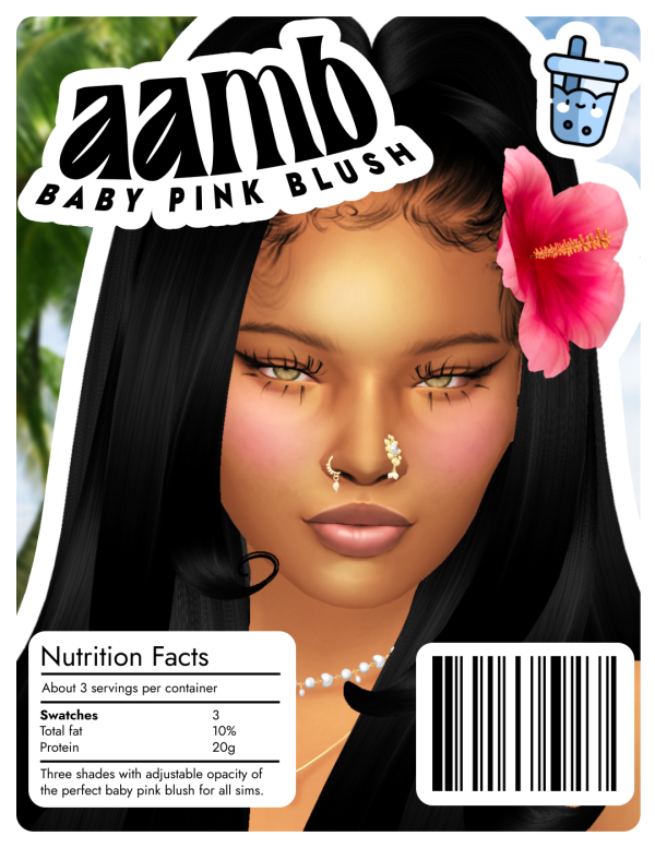 Mix aamb baby pink blush by simsfinds - The Sims 4 Custom Content