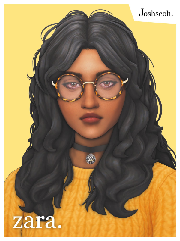 Maxis Match Zara Hair by simsfinds - The Sims 4 Custom Content