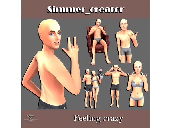 Mix Feeling crazy by Meow_creator - The Sims 4 Custom Content
