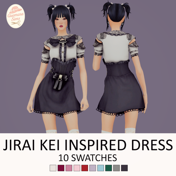 Maxis Match Jirai Kei Inspired Dress by simsfinds - The Sims 4 Custom Content