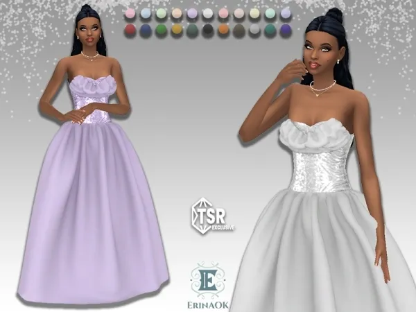 Mix erinaok womens gown 042525 by KeyCamz - The Sims 4 Custom Content