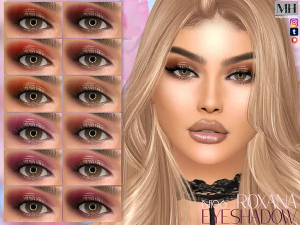 Alpha Roxana Eyeshadow N106 - The Sims 4 Custom Content