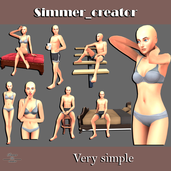 Mix Very simple by simmer_creator - The Sims 4 Custom Content