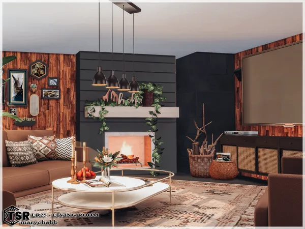 Mix LR 25 Living Room by marychabb - The Sims 4 Custom Content