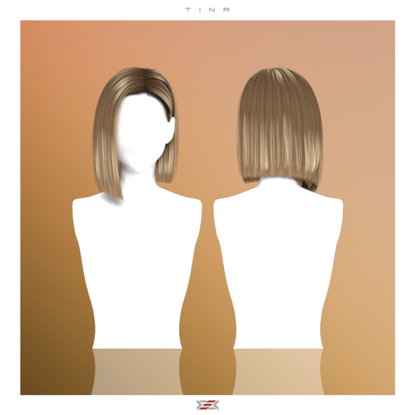 Alpha Tina hairstyle by lexel - The Sims 4 Custom Content