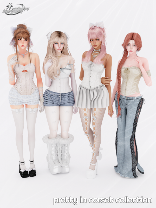Alpha Pretty In Corset Collection by ohmybunnny2 - The Sims 4 Custom Content
