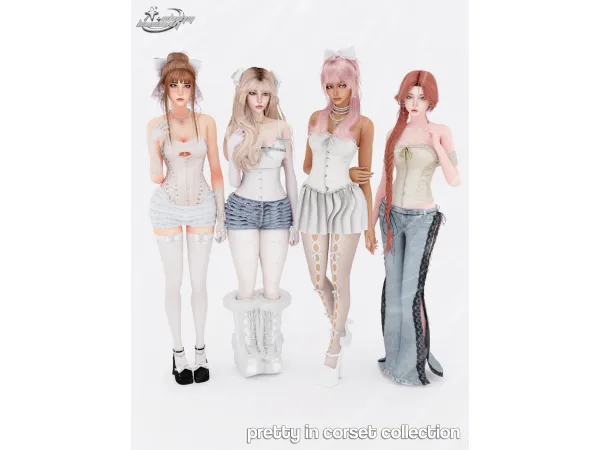Alpha Pretty In Corset Collection - The Sims 4 Custom Content