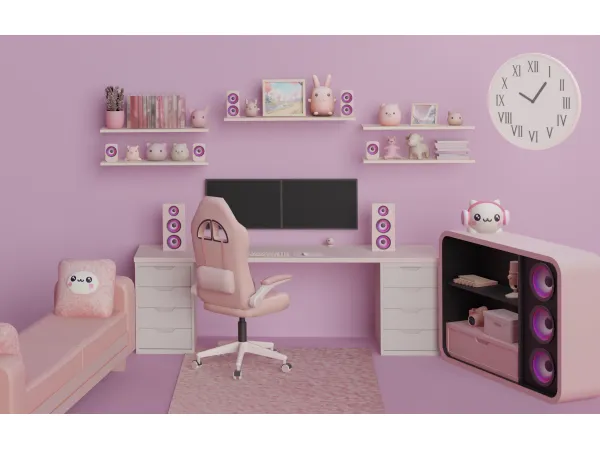 Maxis Match Cute Gamer Set by simsfinds - The Sims 4 Custom Content